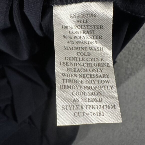 Connected Apparel Dress Womens 8 Floral Overlay Chiffon Midi Cape Sleeve Cocktai - Picture 6 of 10